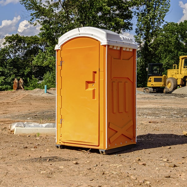 how often are the porta potties cleaned and serviced during a rental period in Newfield Maine